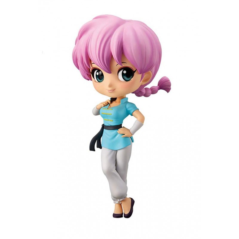 Banpresto Figura Statuetta 14cm Saotome Ranma 1/2 Manga QPOSKET Maglia Rosa Versione B