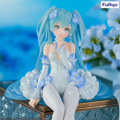 Hatsune Miku Noodle Stopper PVC Statue Miku Flower Fairy Nemophila 15 cm