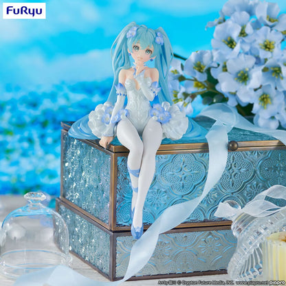 Hatsune Miku Noodle Stopper PVC Statue Miku Flower Fairy Nemophila 15 cm