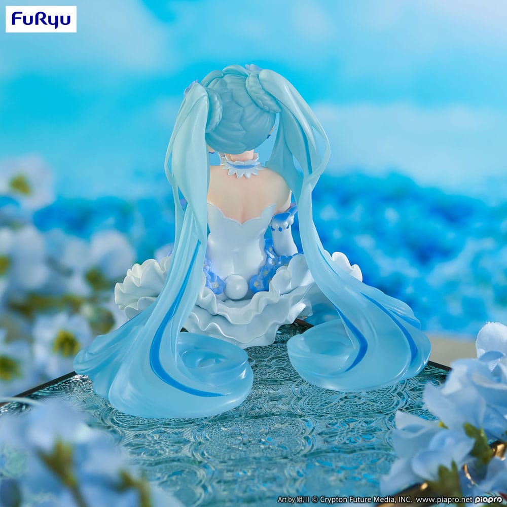 Hatsune Miku Noodle Stopper PVC Statue Miku Flower Fairy Nemophila 15 cm