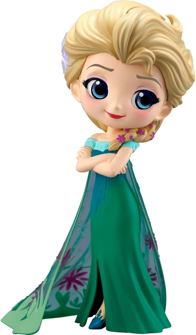 Banpresto  - DISNEY: FROZEN - Q POSKET - ELSA SURPRISE COORDINATE (NORMAL COLOR VER.) - FIGURE 14CM,