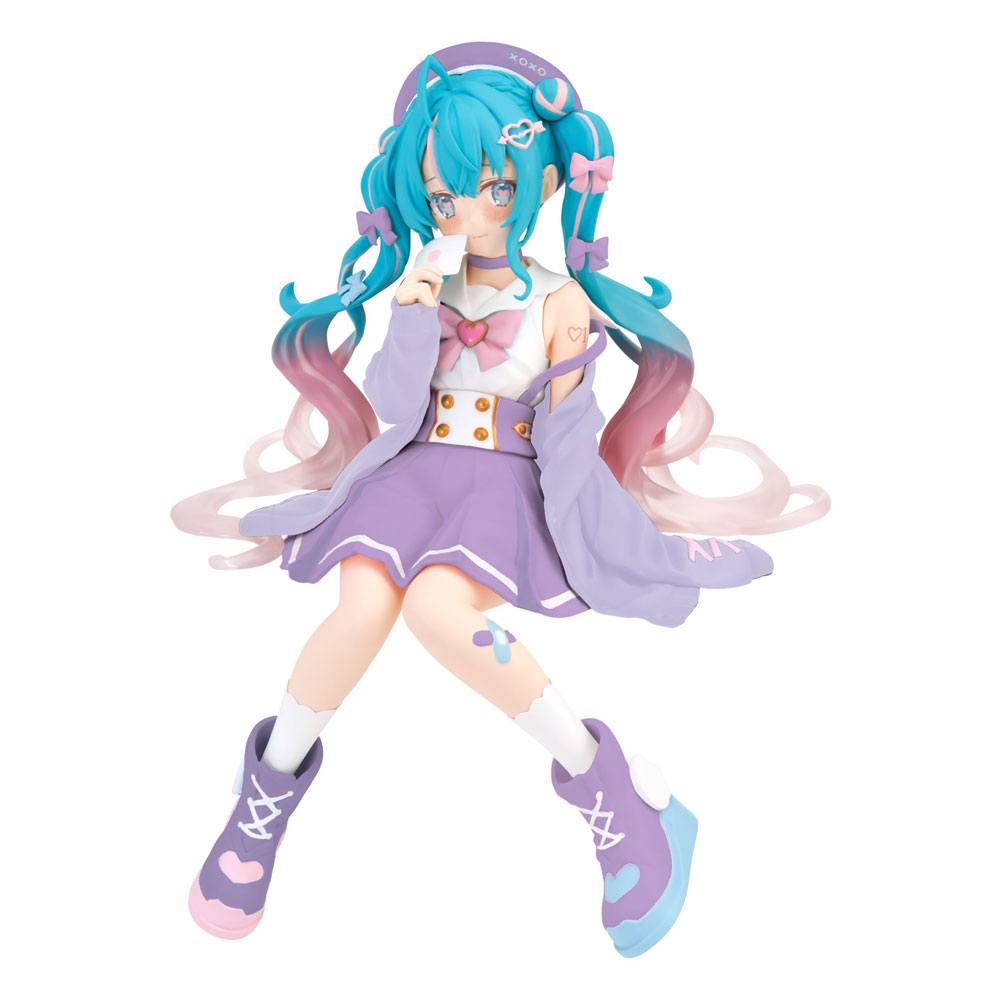 Hatsune Miku Noodle Stopper PVC Statua Hatsune Miku Love Sailor Purple Color Ver. 13 cm