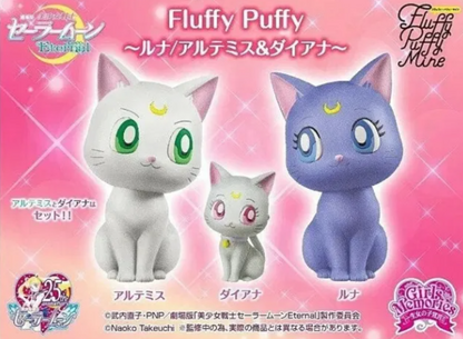 Fluffy Puffy Sailor Moon Eternal Luna Artemis Diana Figure Set Posket Banpresto