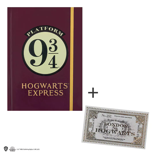 HARD NOTEBOOK 9 3/4 AND BOOKMARK - HOGWARTS EXPRESS