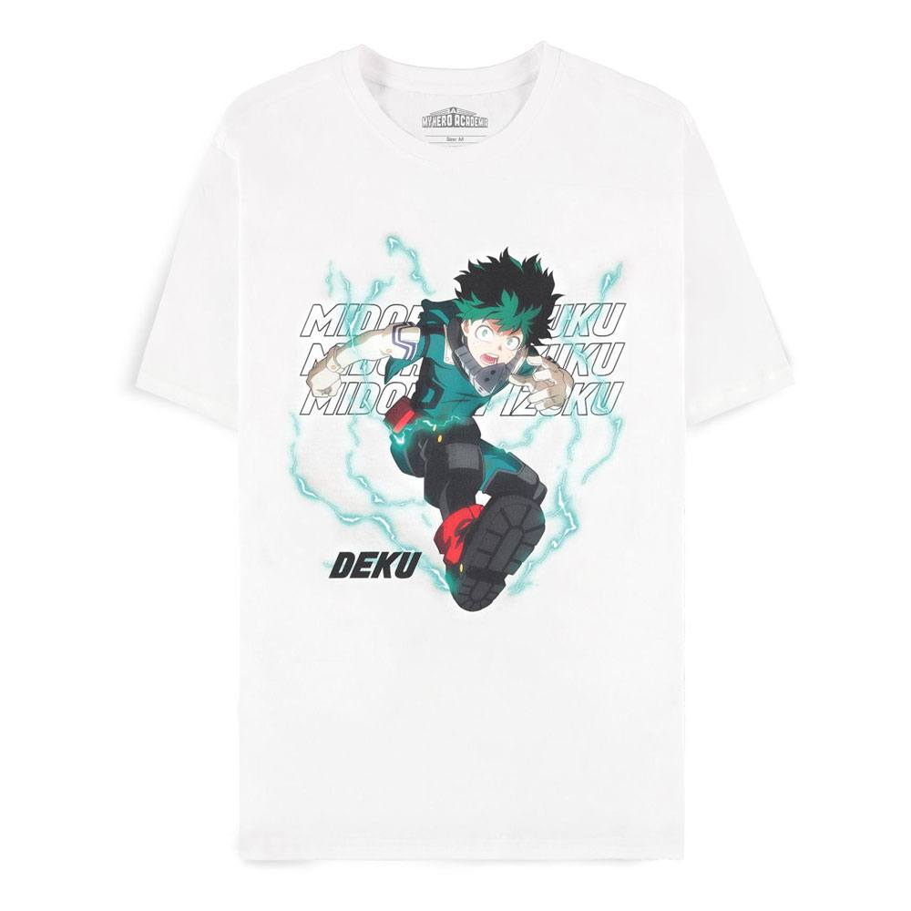 My Hero Academia T-Shirt White Deku Size S